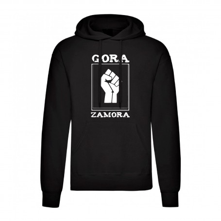 Sudadera "Gora Zamora" estampación blanca