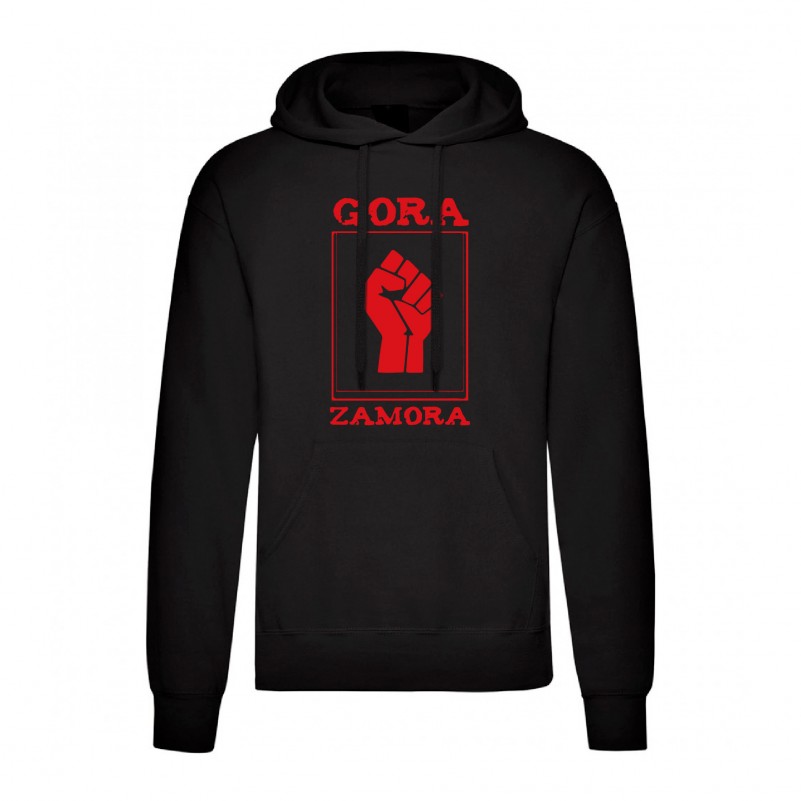 Sudadera "Gora Zamora" estampación roja