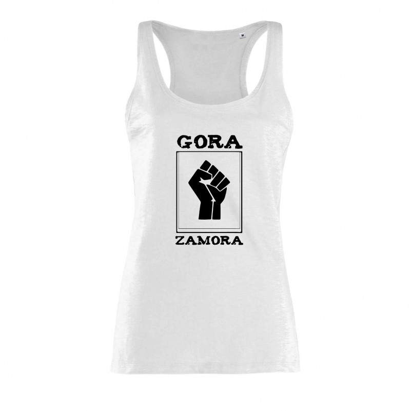 Camiseta "Gora Zamora" estampación negra