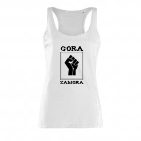 Camiseta "Gora Zamora" estampación negra