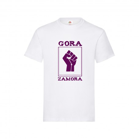 Camiseta "Gora Zamora" estampación morada