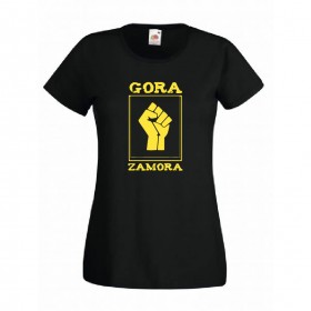 Camiseta "Gora Zamora" estampación amarilla