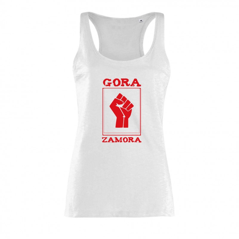 Camiseta "Gora Zamora" estampación roja