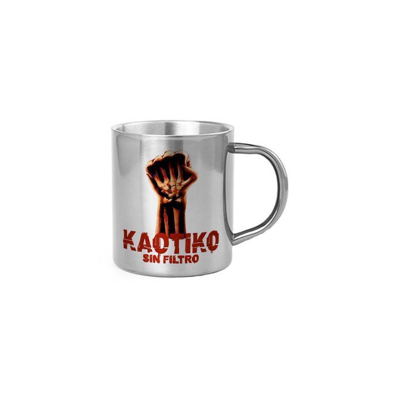 Taza metálica "Adicto"