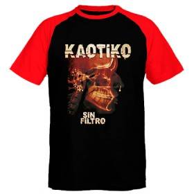 Camiseta ranglan mangas rojas "Sin filtro"