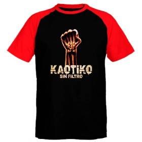 Camiseta ranglan mangas rojas "Adicto"