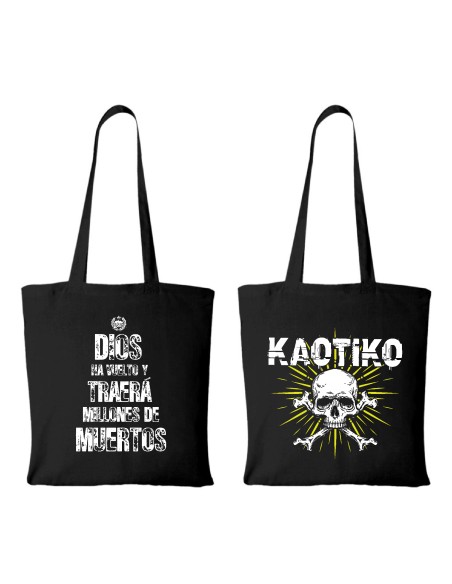 Bolsa de tela "Logo Calavera" + "Dios ha vuelto"