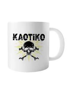 Taza cerámica "Logo Calavera" + "Dios ha vuelto" 2