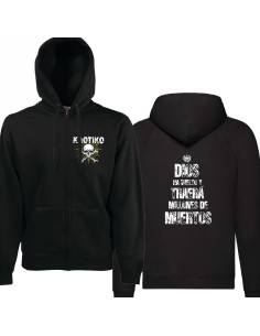 Sudadera cremallera "Logo Calavera" + "Dios ha vuelto"...