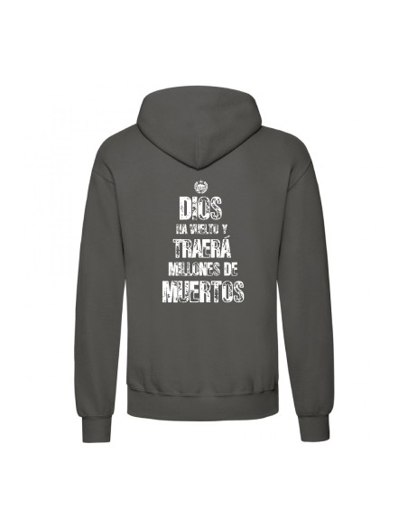 Sudadera "Logo Calavera" + "Dios ha vuelto" trasera