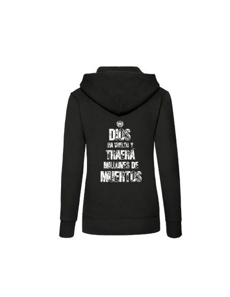 Sudadera "Logo Calavera" + "Dios ha vuelto" trasera