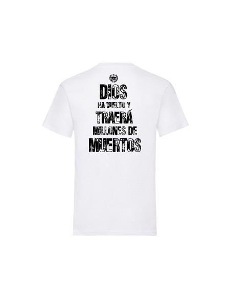 Camiseta "Logo Calavera" + "Dios ha vuelto" trasera