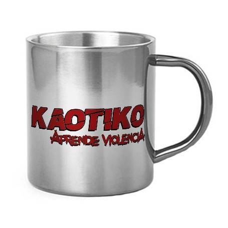 Taza metálica "Logo Aprende Violencia"