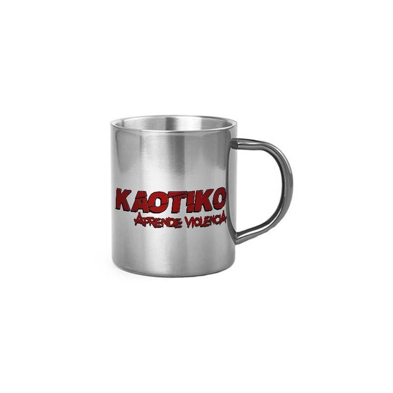 Taza metálica "Logo Aprende Violencia"