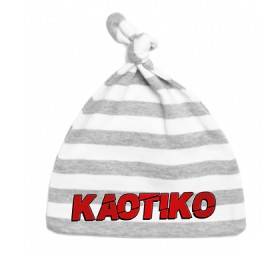 Gorro-nudo bebe rayas "Logo Rojo"