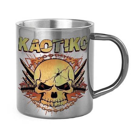Taza metálica "Calavera"