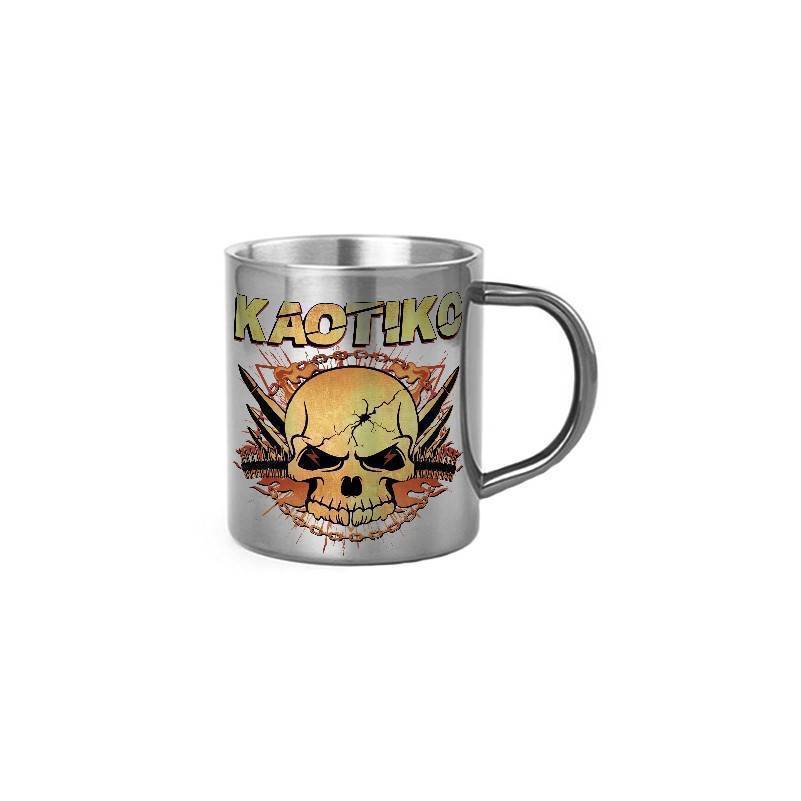 Taza metálica "Calavera"