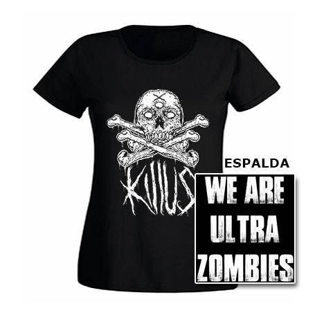 Camiseta "We Are Ultra Zombies Blanco" con trasera 2