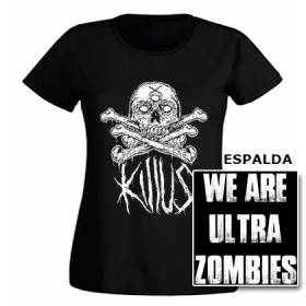 Camiseta "We Are Ultra Zombies Blanco" con trasera