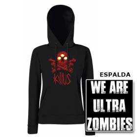 Sudadera "We Are Ultra Zombies Rojo" con trasera