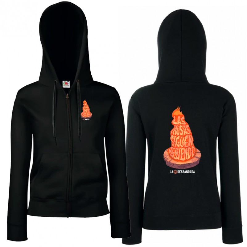 Sudadera con cremallera "Hoguera las...
