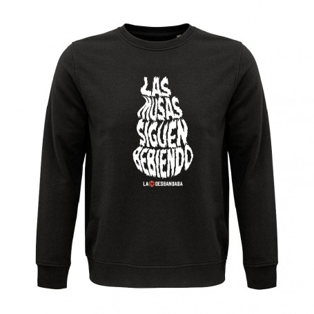 Sudadera algodón orgánico "Las musas siguen bebiendo" 2
