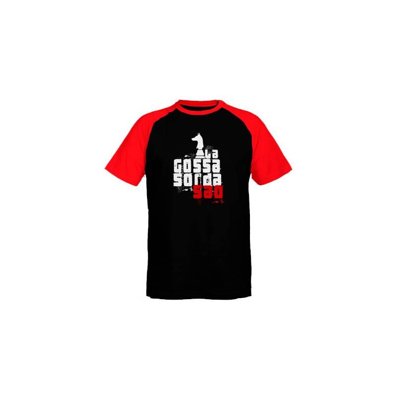 Camiseta ranglan mangas rojas "Logo Saó"