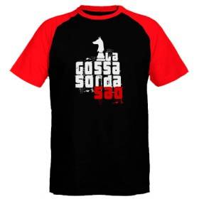 Camiseta ranglan mangas rojas "Logo Saó"