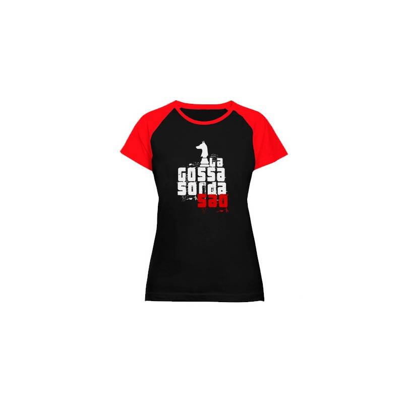 Camiseta ranglan mangas rojas "Logo Saó"