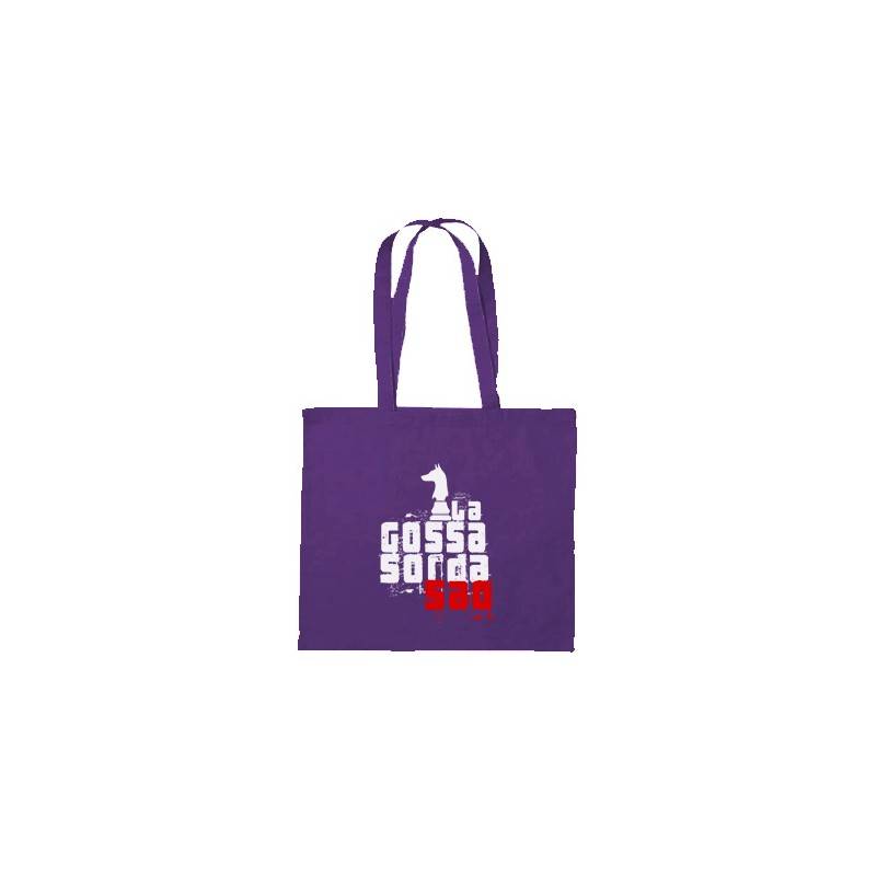 Bolsa de tela morada "Logo Saó"
