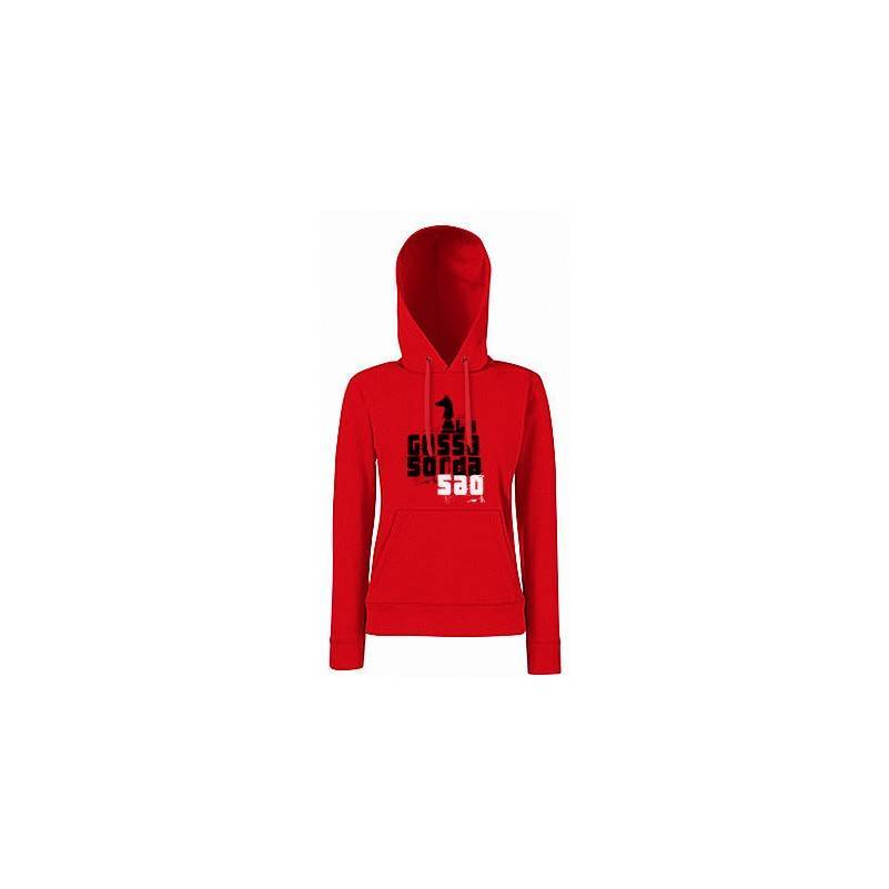 Sudadera chica roja "Logo Saó"