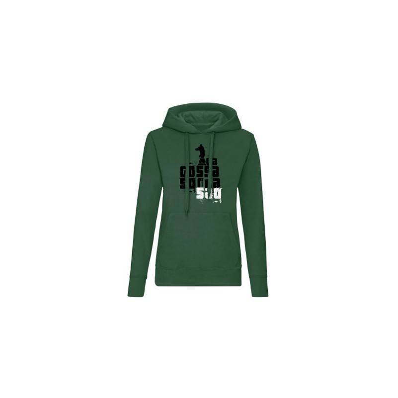 Sudadera chica verde oscuro "Logo Saó"