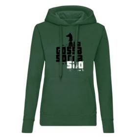 Sudadera chica verde oscuro "Logo Saó"