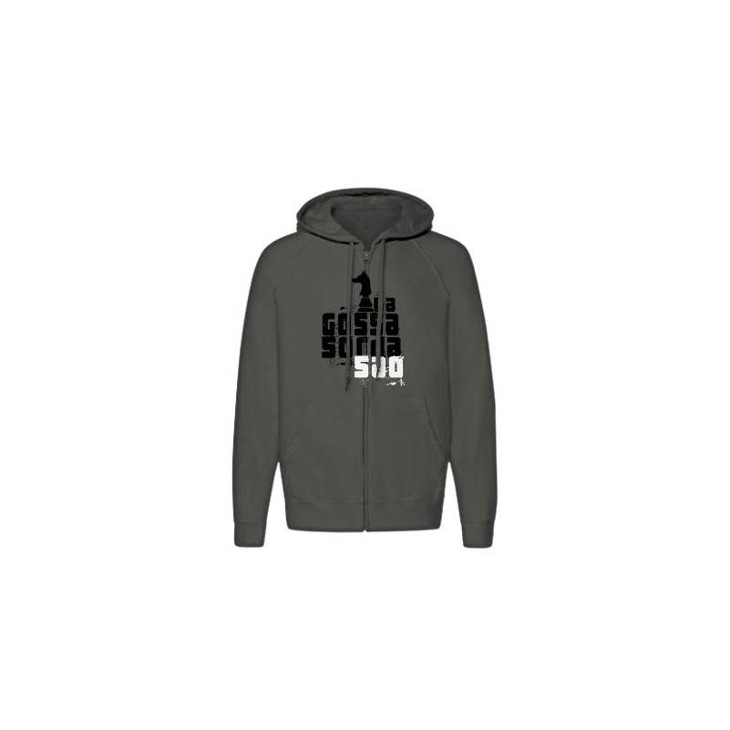 Sudadera cremallera chico gris "Logo Saó"