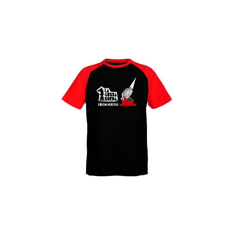 Camiseta ranglan mangas rojas...