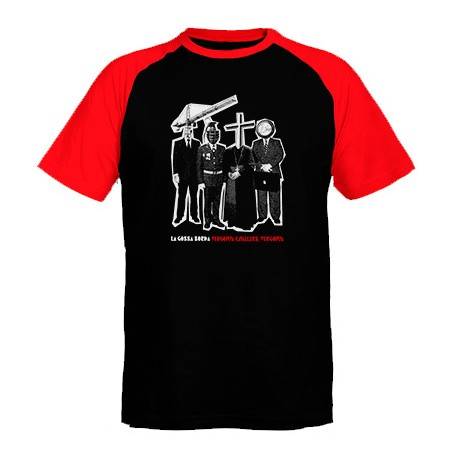 Camiseta ranglan mangas rojas "Vergonya"