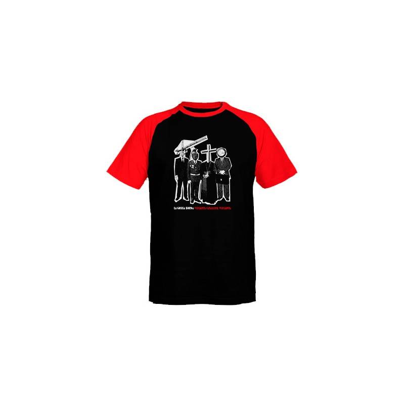 Camiseta ranglan mangas rojas "Vergonya"