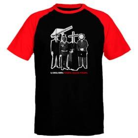 Camiseta ranglan mangas rojas "Vergonya"