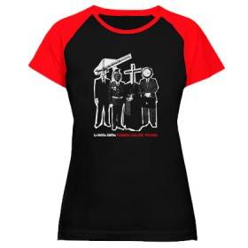 Camiseta ranglan mangas rojas "Vergonya"