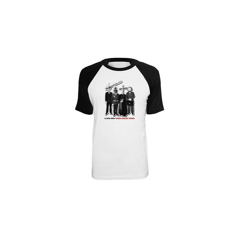 Camiseta ranglan manga negra "Vergonya"