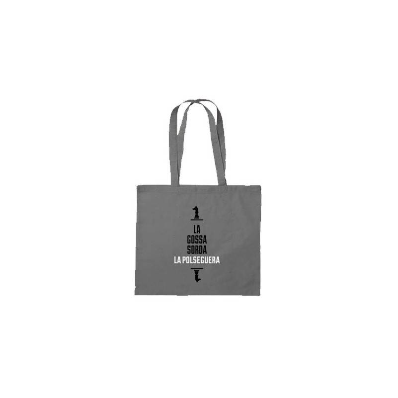 Bolsa de tela gris "Logo La Polseguera"