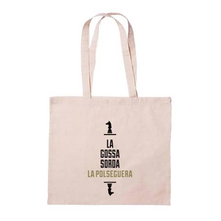 Bolsa de tela gris "Logo La Polseguera" 2