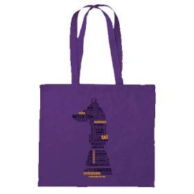 Bolsa de tela morada "Cançons"