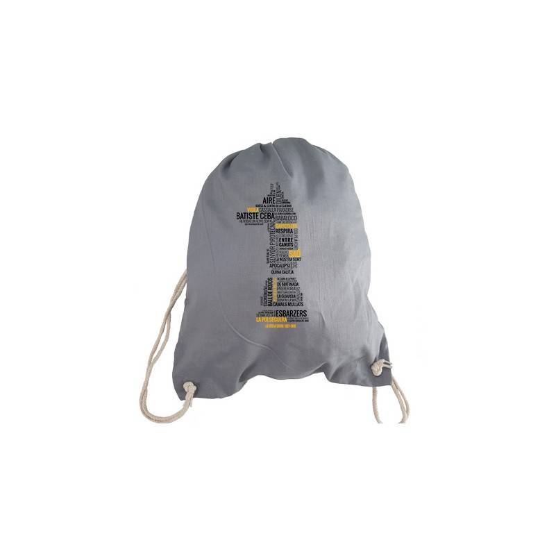 Mochila gris "Cançons"