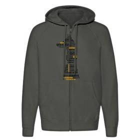 Sudadera cremallera gris chico "Cançons"