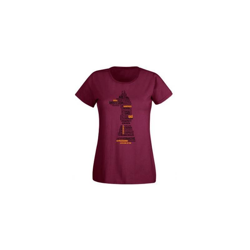 Camiseta granate chica "Cançons"