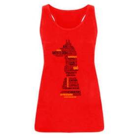Camiseta roja chica tirantes"Cançons"