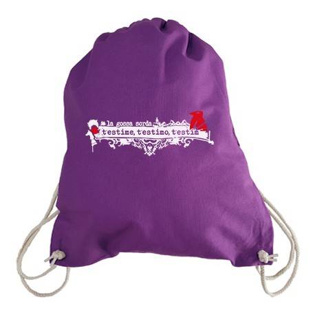 Mochila lila "T’estime, T'estimo, T’estim 2
