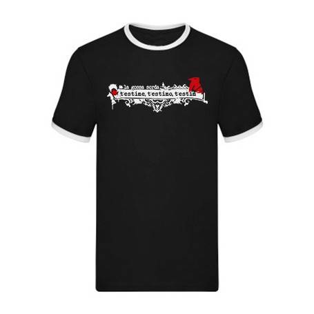 Camiseta con ribete "T’estime, T'estimo, T’estim"