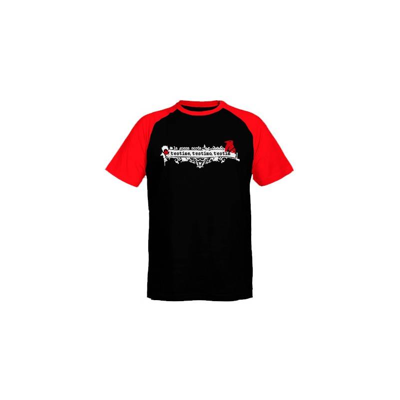 Camiseta ranglan mangas rojas...